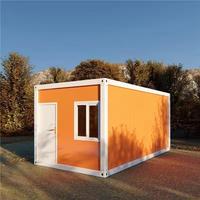 Maison en conteneur en acier portable à structure plate 20 pieds Résistante aux séismes et au vent Poste de garde de sécurité Cabine
