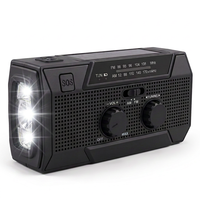 AM/FM-Radio mit 5000mAh Hochleistungsakku, SOS-Alarm, LED-Taschenlampe, Typ-C-Anschluss für Hurrikansaison und Katastrophenvorsorge