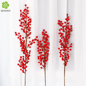 Qihao Artificial Red Berries <b>Vase</b> Decor For Chinese New Year Home Decoration Plastic Fruit Ornament - Product Image 4