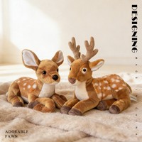 Nouvelle Peluche Cerf Sika Simulé, Coussin de Sol Imperméable, Cadeau d'Anniversaire, Figurine Décorative