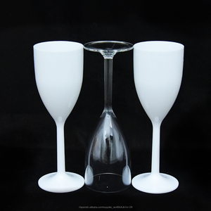 8,5 <span class=keywords><strong>OZ</strong></span> White color Classic design acrylic plastic 260 ml wine glass least wholesale - Product Image 5