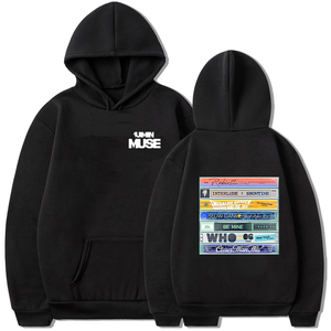 Kpop Jimin Nàng Thơ hoodie biểu tượng tùy chỉnh looped Bông Hoodie mùa xuân và mùa thu mùa rắn màu sắc áo thiết kế - Product Image 4