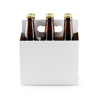 Maßgefertigte 4/6er-Packungen Papier-Karton Bierträger Tragbare Bierdosen-/Flaschenträger