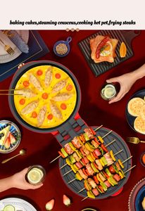 MLD 2026 Poêle électrique en aluminium tendance, plus profonde, 28 cm, cuisine, poêle à frire double face, plat à pâtisserie, plat à fondue, gril, crêpière - Product Image 3