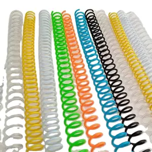 Pabrik Bahan Baru pengikat buku PVC plastik Spiral kumparan untuk kawat mengikat