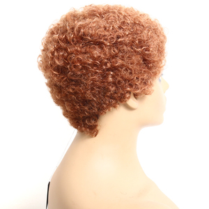 Perruque Bob brésilienne courte, 100% <span class=keywords><strong>cheveux</strong></span> humains, coupe Pixie, sans Lace Closure, pour femmes, bon marché, vintage, vente en gros - Product Image 3