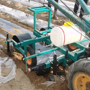 Trator de caminhada para exploração de fazenda, máquina de mulch de plástico