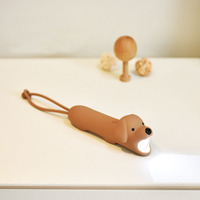 Lampe torche LED rechargeable 18650 en silicone motif animal de dessin animé, étanche IP54, 800 lumens, faisceau spot, chargement USB, mini portable