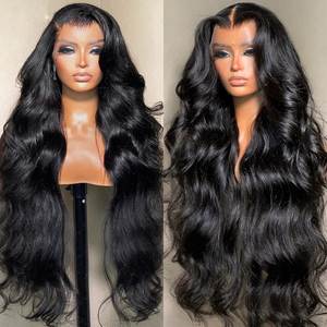 Großhandel 13x4 Full Lace Frontal Perücken für schwarze Frauen Glueless Body Wave Raw Indian Hair Perücken Natural Lace Front Perücke Echthaar - Product Image 4