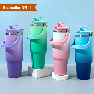 30Oz Gradient Sơn Thép Không Gỉ Cách Điện Cốc Cốc Cà Phê Bình Chân Không Nhiệt Cup <span class=keywords><strong>V</strong></span>ới Xử Lý - Product Image 1