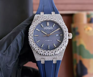 Custom Men's Bling Bling Mechanical Watch Handmade Hip Hop Style with VVS <b>Chest</b> Mossany Watch Stainless Steel Band - Product Image 5