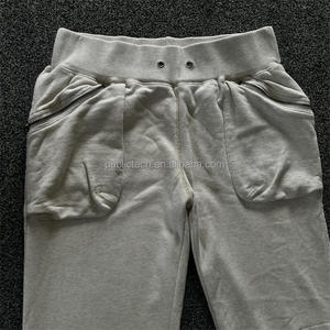 ผู้ผลิตStreetwearที่กําหนดเองพิมพ์โลโก้ขนาดใหญ่ถุงซ้อนซิปกางเกงฝรั่งเศสเทอร์รี่ว่างเปล่าผู้ชายFlare Sweatpants - Product Image 3