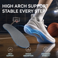 Semelles de sport tendance en EVA, écologiques, légères, douces, confortables, amortissantes, absorbant les chocs, avec soutien de la voûte plantaire, pour chaussures de basketball