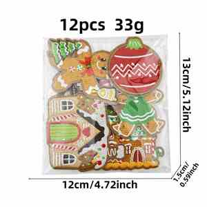 Accessoires thermocollants adhésifs à chaud : Écussons brodés de Noël à motifs de dessins animés, badges cadeaux de fêtes pour la décoration de vêtements et de chapeaux - Product Image 2