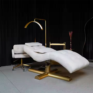 Ensemble de fauteuil de soin esthétique électrique moderne SW, cuir synthétique, base en métal doré, appui-tête <span class=keywords><strong>fixe</strong></span>, utilisation en <span class=keywords><strong>massage</strong></span>, commercial - Product Image 6