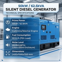 Groupe électrogène diesel silencieux 15 kW certifié CE EPA pour moteur Cummins, type remorque, 50/60 Hz, entretien facile, prêt pour le raccordement en parallèle