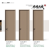 Porte intérieure en bois battante anti-rayures, finition peinture carbone cristal, dimensions personnalisées OEM/ODM, pour le commerce extérieur