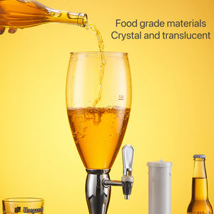 Torre de <span class=keywords><strong>Cerveza</strong></span> LED de 1.5L/3L con Tubo de Hielo - Dispensador de Bebidas y Jugos de Plástico de Grado Alimenticio con Acabado Dorado Electrolítico para Bares y Fiestas - Product Image 3