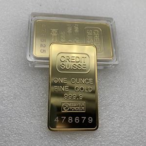 Un'oncia di lingotti Souvenir in oro pregiato barra Non magnetica in lega di zinco placcato in oro per articoli vari domestici - Product Image 1