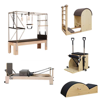 Equipo Profesional de Pilates para Estudio, Set de Cinco Piezas: Cadillac, Reformer, Silla Wunda, Ladder Barrel y Corrector de Columna
