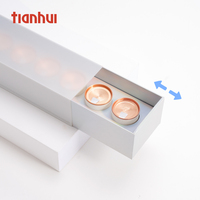 Boîte en papier à tiroir coulissant de qualité alimentaire, avec petite boîte ronde de stockage de thé pour poudre à épices de maths, 4 pièces