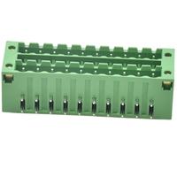 Production en usine 5.08mm 10Pin connecteur de bornier enfichable de carte de Circuit imprimé vert pour système d'alimentation solaire