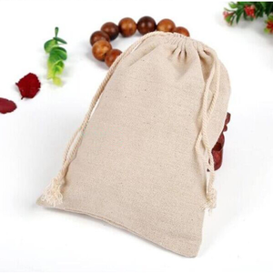 Sac à cordon personnalisé en coton, petit sac cadeau à cordon avec logo personnalisé, emballage en coton - Product Image 2