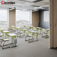 Ensemble bureau et chaise pour étudiants, design ergonomique avec structure en acier pour mobilier de classe moderne au collège, nouveau style
