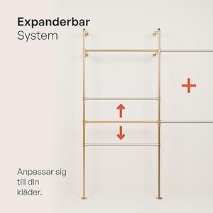 מתלה מעיל תעשייתי לופט עיצוב מלתחה מעיל חדר שינה מתלה עשוי צינורות חסון עם קיר הרכבה - Product Image 3