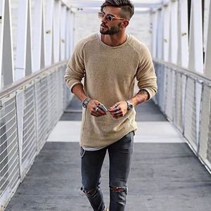 Men's New Fashion Wholesale Oversized <strong>Cable</strong> <strong>Knit</strong> Tops Long Sleeve O-Neck Pullover <strong>Sweater</strong> for Autumn Streetwear - Product Image 1