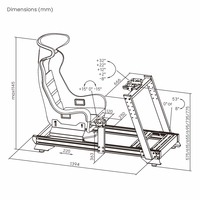 LRS16-BS04 Soporte Ajustable de Aluminio para Simulador de Carreras, Estructura de Simulación para PC F1 G29, Configuración para Juegos de Carreras