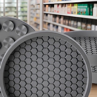 Patins de protection antidérapants en caoutchouc alvéolé pour pieds de table ronds, diamètre 5-8 cm, pour mobilier de pharmacie