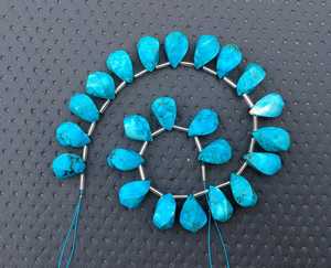 Venta al por mayor 2020 Fabricante 1 Strand Turquoise Gemstone 23-Piece Twisted Shape Beads Alta calidad - Product Image 4