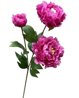 Susunan Bunga Peony 3 Kepala Besar Buatan Tangan dari Sutra, Dekorasi Pernikahan, Hari Ibu, Wisuda, Hari Valentine
