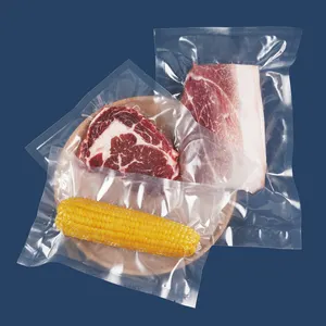 Bolsa de nailon al vacío para alimentos, sellador al vacío de plástico para conservar la frescura de grado alimenticio, en relieve