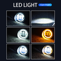 3.5 pouces LED Projecteur Antibrouillard 30W Double Couleur DRL Angel Eyes Phare pour Toyota 4Runner Tacoma Sienna Jeep Wrangler Camion 4x4