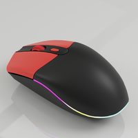 Mouse komputer portabel senyap Logo kustom, Mouse nirkabel kantor untuk Laptop Tablet komputer ergonomis