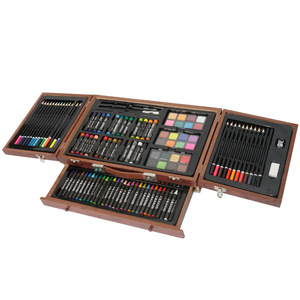 Juego de pinceles para arte, 138 piezas, de madera, multifuncional, regalo de pintura artística para niños, amigos, colegas - Product Image 2