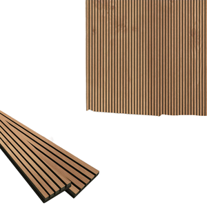 Pannello Murale Scanalato in Legno MDF Ecologico Moderno, Quercia Grigia Impermeabile, NRC 80%, 600*2400*21mm, Fonoassorbente <span class=keywords><strong>e</strong></span> Isolante per Hotel - Product Image 5