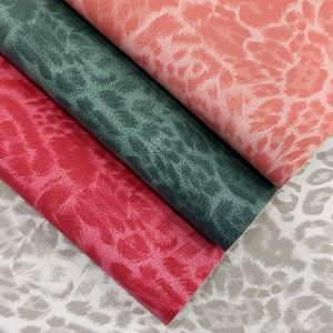 स्टॉक लॉट 0.9 मिमी चमकदार तेंदुए प्रिंट सोफे कार सीट कुशन जूते कपड़े के लिए कृत्रिम पु चमड़े - Product Image 2