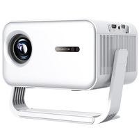 Mini projecteur intelligent portable 1080P Android 11 compatible 3D, stéréo HIFI, haut-parleurs intégrés, BT5.0, home cinéma, support télescopique, cadeau