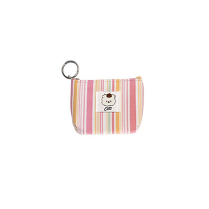 Portamonete a righe 8,5x10 cm con portachiavi per donne e ragazze, accessorio di moda - Product Image 1