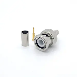 Conector de crimpado macho BNC coaxial RF para cable Rg58