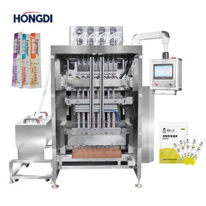 Multi Lanes Automatic Filling Labeling Motor Glass <b>Shampoo</b> Body Lotion Hair Conditioner Liquid <b>Sachet</b> Pouch Packaging Machine - Product Image 1