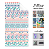 Customized Quick-drying Modern Geometric Pattern Polyester Adult Beach Towels Anti-sand Large Portable Outdoor Sports Travel