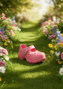 Zoccoli con plateau e perle, stile Mary Jane, scarpe estive per donne e ragazze, taglia 21, morbidi, leggeri, in plastica, con punta chiusa - Product Image 2