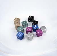 Boîte de rangement magnétique personnalisée en métal pour jeu de dés en métal massif, différentes couleurs d'électrodéposition, fabrication OEM en petites séries