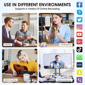 Vente en gros d'usine K61 Lavalier Microphone dynamique Mini microphone d'enregistrement sans fil pour Tiktok <span class=keywords><strong>YouTube</strong></span> Video & Live Streaming - Product Image 5