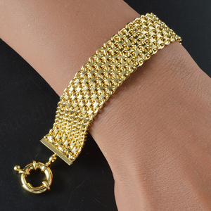 Zeadear - Cadena de Latón al por Mayor, Estilo Hip Hop, Chapada en Oro de 18k, Cadena Cubana con Eslabones de Botón de Marinero, Pulsera para Hombre y Mujer - Product Image 4