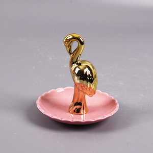 रचनात्मक आयोजक ट्रे थोक सोने कुत्ते चीनी मिट्टी की अंगूठी कान की बाली धारक गहने धारक - Product Image 4